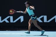 Zhu Lin in action at the Australian Open